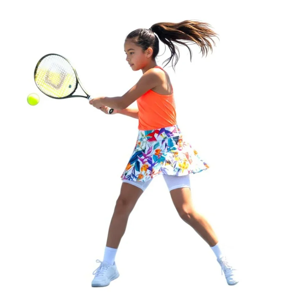 Athleta Girl Tropical Floral High Waisted Skort Size XXS